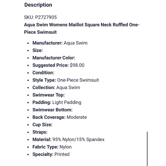 Aqua Swim Cherry Bathingsuit - Picture 2 of 4